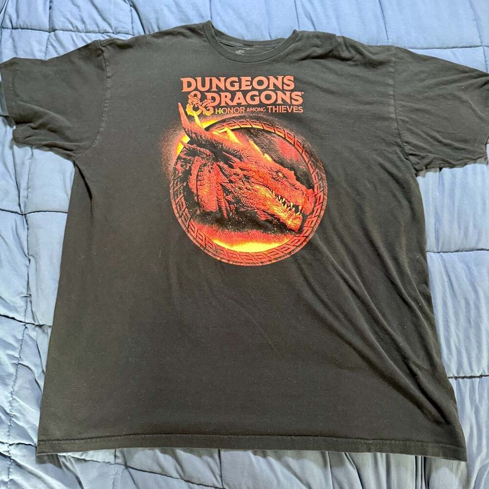 Dungeons & Dragons Honor Among Thieves Red Dragon Graphic Black T-Shirt
